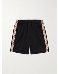 Burberry - Straight-Leg Checked Jacquard-Knit Trimmed Tech-Jersey Shorts - Lyst