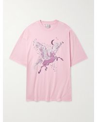 Vetements - T-shirt oversize in jersey di cotone con stampa Flying Unicorn - Lyst