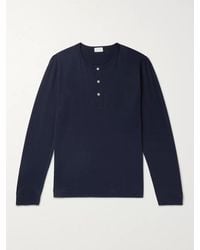 Handvaerk - Pima Cotton-jersey Henley Pyjama T-shirt - Lyst