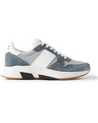 Tom Ford - Jagga Suede And Mesh Sneakers - Lyst
