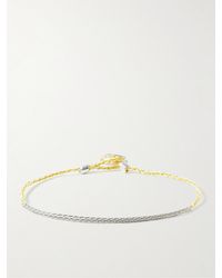 Mikia Silver And Silk Bracelet - Yellow