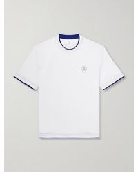 Brunello Cucinelli - Logo-Appliquéd Tech-Jersey Tennis Shirt - Lyst