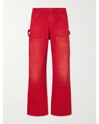 CHERRY LA - Wide-Leg Cotton-Canvas Trousers - Lyst