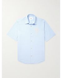 NN07 - Freddy 5973 Embroidered Striped Cotton-Poplin Shirt - Lyst