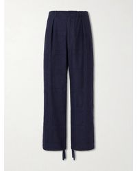 Blue Blue Japan - Straight-leg Cotton-blend Suit Trousers - Lyst
