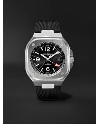 Bell & Ross - Br 05 Automatic Gmt 41mm Stainless Steel And Rubber Watch - Lyst