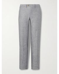 Kiton - Straight-Leg Linen Trousers - Lyst