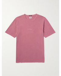 C.P. Company - Resist-dyed Logo-print Cotton-jersey T-shirt - Lyst