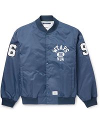 WTAPS - Team Logo-appliquéd Padded Nylon-twill Bomber Jacket - Lyst