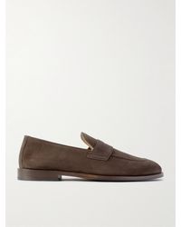 Brunello Cucinelli - Flex Suede Penny Loafers - Lyst