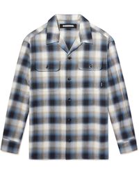 Neighborhood - Checked Cotton-blend Flannel Shirt - Lyst