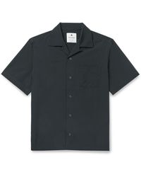 Snow Peak Camp-collar Toray Dot Air Shell Shirt - Black