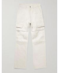 Rick Owens - Stefan Wide-leg Linen Cargo Trousers - Lyst