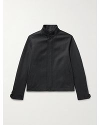 ZEGNA - Nubuck-Trimmed Virgin Wool-Twill Jacket - Lyst