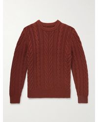 Guest In Residence - Fisherman Cable-knit Wool And Cashmere-blend Sweater - Lyst