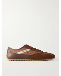 McQueen - Suede-Trimmed Shell Sneakers - Lyst