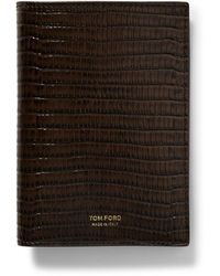Tom Ford - Lizard-effect Glossed-leather Passport Holder - Lyst