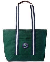 Polo Ralph Lauren - Wimbledon Logo-embroidered Striped Canvas Tote Bag - Lyst