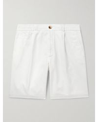 Brunello Cucinelli - Straight-leg Cotton-twill Shorts - Lyst