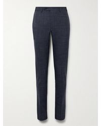 Canali - Slim-Fit Wool, Silk And Linen-Blend Suit Trousers - Lyst
