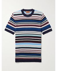 Missoni - Striped Cotton T-shirt - Lyst