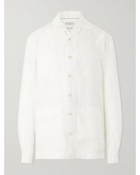 Brunello Cucinelli - Guayabera Linen Overshirt - Lyst