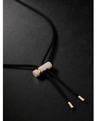 OUIE - Toggle 14-Karat, Silk Cord And Diamond Necklace And Bracelet - Lyst