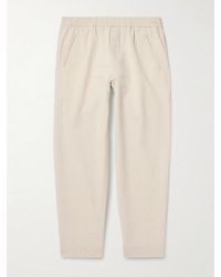 Folk - Drawcord Assembly Straight-Leg Linen And Cotton-Blend Trousers - Lyst