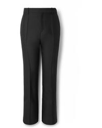 Loewe - Straight-Leg Wool And Silk-Blend Tuxedo Trousers - Lyst