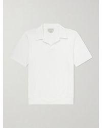 Oliver Spencer - Westcott Open-Collar Organic Cotton Polo Shirt - Lyst