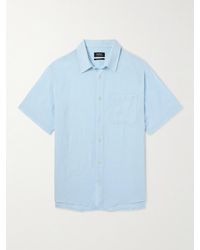 A.P.C. - Bellini Logo-embroidered Linen Shirt - Lyst