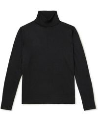 Canali - Cashmere, Wool And Silk-Blend Rollneck Sweater - Lyst
