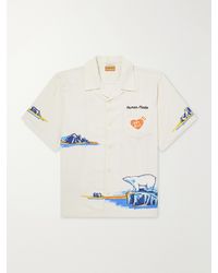 Human Made - Camp-collar Printed Poplin Shirt - Lyst
