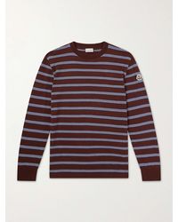 Moncler - Logo-Appliquéd Striped Cotton Sweatshirt - Lyst