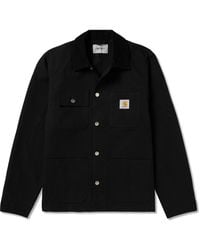 Carhartt - Michigan Corduroy-trimmed Organic Cotton-canvas Chore Jacket - Lyst