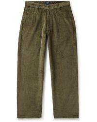 Noah - Straight-leg Cotton-corduroy Trousers - Lyst