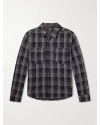 RRL - Checked Wool And Cashmere-blend Overshirt - Lyst
