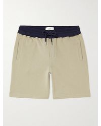 MR P. - Straight-Leg Colour-Block Cotton-Jersey Drawstring Shorts - Lyst