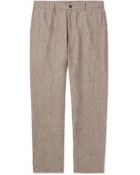 Barena - Canasta Tapered Linen Trousers - Lyst