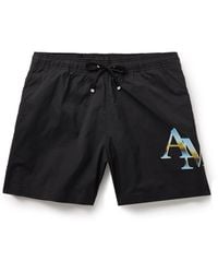 Amiri - Straight-leg Mid-length Logo-print Swim Shorts - Lyst