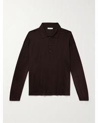 The Row - Djon Wool Polo Shirt - Lyst