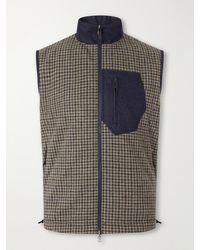 Sease - Explorer Reversible Checked Virgin Wool And Shell Padded Vest - Lyst