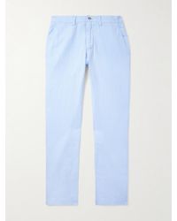 Polo Ralph Lauren - Straight-leg Linen And Cotton-blend Trousers - Lyst