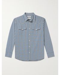 Nudie Jeans - Sigge Gingham Organic Cotton Western Shirt - Lyst