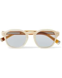 Brunello Cucinelli - Round-frame Two-tone Acetate Sunglasses - Lyst