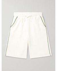 Gucci - Gerade geschnittene Shorts aus Baumwoll-Jersey mit Logostickerei und Kordelzugbund - Lyst