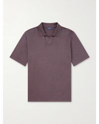 Herno - Open-collar Cotton Polo Shirt - Lyst