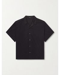 James Perse - Convertible-Collar Cotton-Blend Poplin Shirt - Lyst