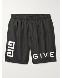 Givenchy - Straight-Leg Long-Length Logo-Print Swim Shorts - Lyst