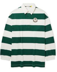 Moncler Genius - Palm Angels Oversized Logo-appliquéd Cotton-jersey Polo Shirt - Lyst